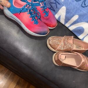 Under Armour Pink and Blue Kids Sneakers